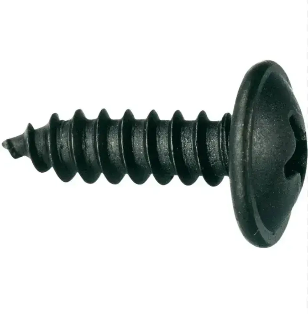 Саморез черный с прессшайбой острый 4.2x16 30шт подходит для установки подкрылок