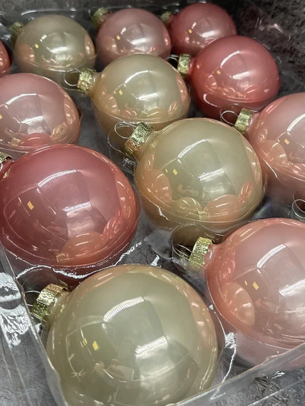 Набор стеклянных шаров Розовая дымка 26 шт., Christmas DeLuxe (89578)