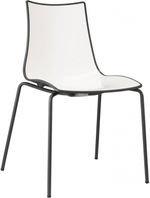 Стул пластиковый Scab Design Zebra Bicolore 4 legs, антрацит, белый, антрацит