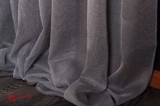 XL-Плотный тюль-сетка Грик (Графит)