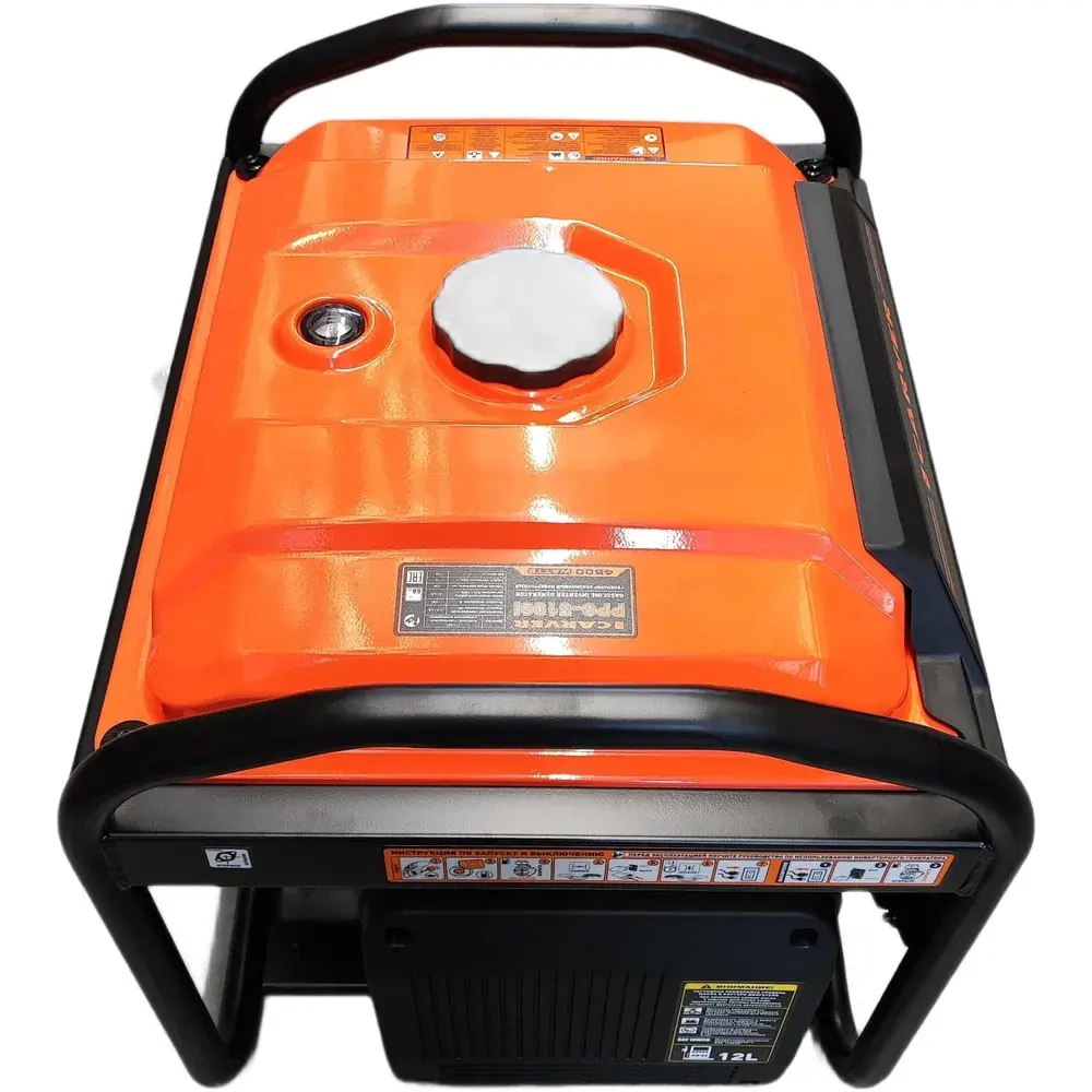 Генератор бензиновый инверторный CARVER PPG -5100I (4,2/4,5 кВт,220В, 2 розетки, USB, дисплей,объем бака 12 л) / бензогенератор / автономное снабжение для дома
