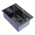 Мойка настол.монтаж 65х45 (3,0) вып 3 1/2  MIXLINE PRO 22см с сифоном (черный графит)