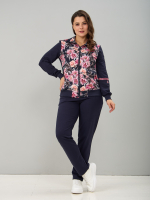 Костюм с брюками КБ-384/тсиний-пионы