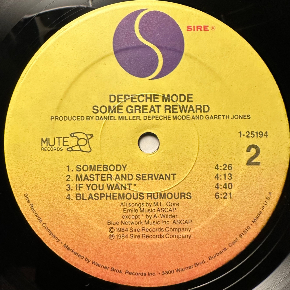 Depeche Mode - Some Great Reward (США 1984г.)