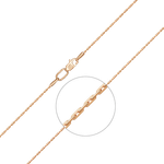 Цепь из красного золота с алмазной гранью (плетение «Якорное квадратное»)