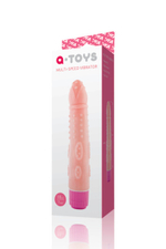 Рельефный гибкий вибратор A-Toys вторая кожа (18 см) (Цвет: телесно-розовый)