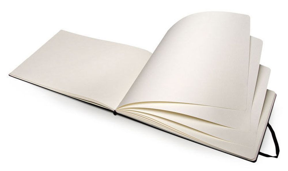 Блокнот для акварели Moleskine Classic Large 130х210мм 72стр твердая обложка черный (ARTMM804)