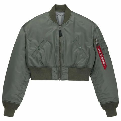 Бомбер Alpha Industries Cropped MA-1 W Field Grey (Полевой серый)