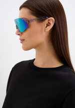 Спортивные очки с диоптриями HILX Savage (L) Shiny Crystal Grey Purple / Purple Lens