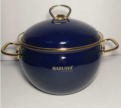 Кастрюля эмал.4 л.Маруся синяя
