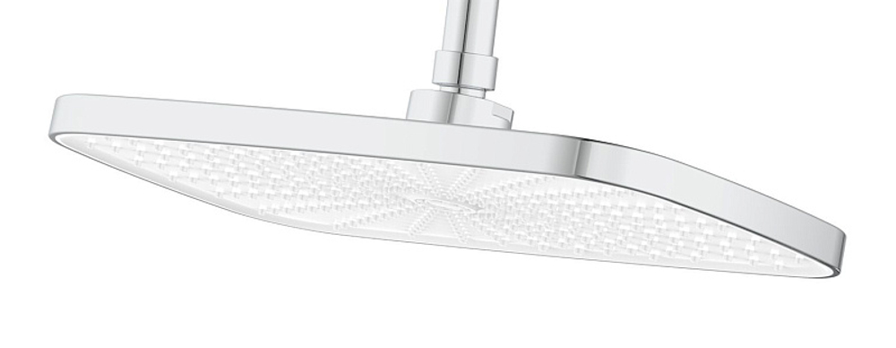 Душевая система Azario Conda с квадратным тропическим душем, керамический картридж, шланг 150 см, хром (AZ-K2311)