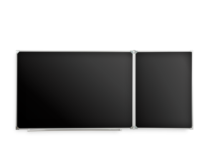 Двухэлементная(П) магнитная полимерная школьная доска 2250х1000 чёрная