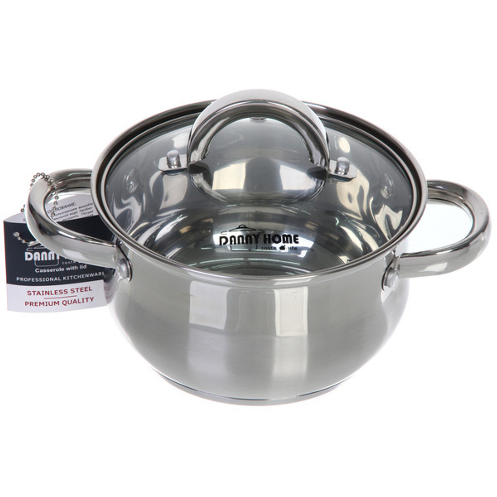 Набор посуды из нержавеющей стали ADELE 3 предмета (3 кастрюли 1,9л, 2,7л, 3,4л), DH08-6