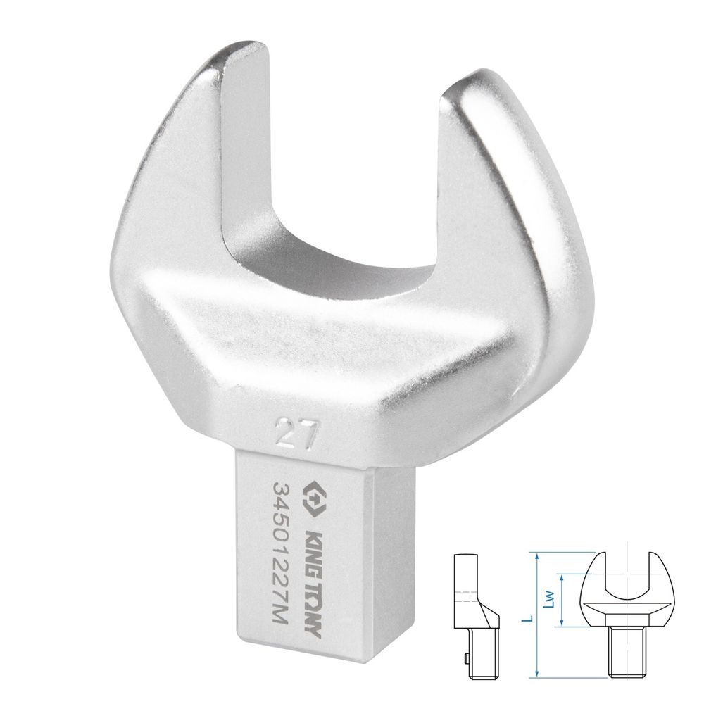 KING TONY (34501227M) Насадка рожковая серии "FIT", 27 мм, 14х18 мм