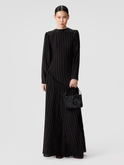 Платье макси в тонкую полоску OLA OLA