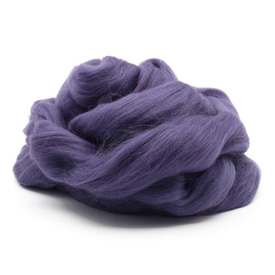 Шерсть для валяния "ТРО", полутонкая шерсть, 100г, баклажан