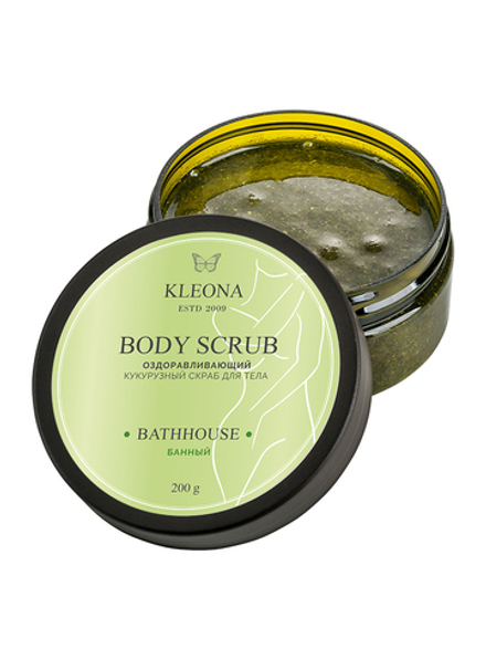 Скраб Kleona для тела кукурузный Банный 200 г