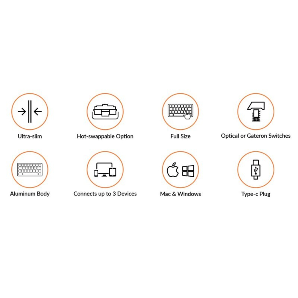 Беспроводная механическая ультратонкая клавиатура Keychron K5SE, Full Size, RGB подсветка, Banana Switch (K5SE-E4)