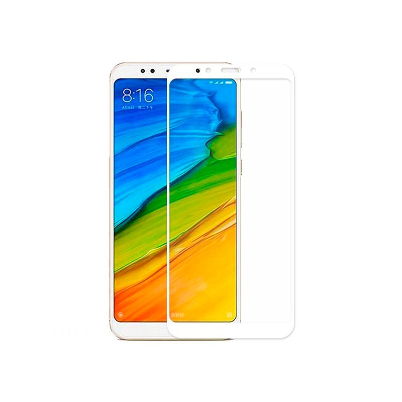 Защитное стекло 5D для Xiaomi Redmi 5 белое