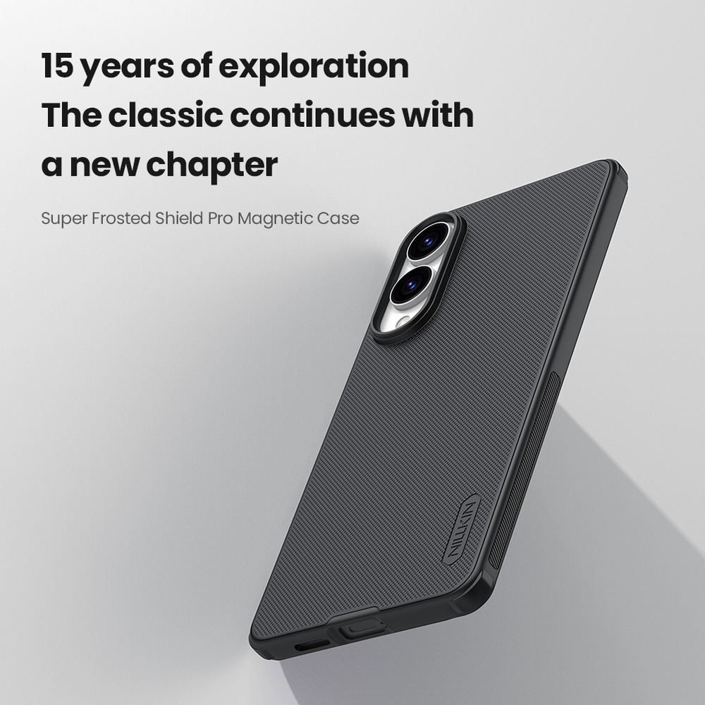 Чехол от Nillkin c поддержкой MagSafe для Samsung Galaxy S25 Edge, серия Super Frosted Shield Pro Magnetic Case