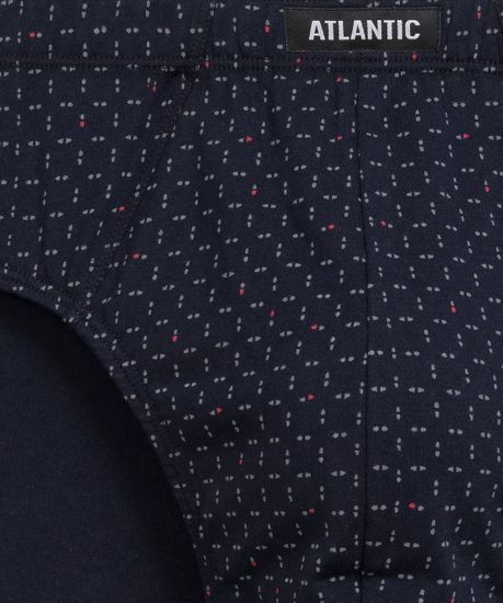 Мужские трусы (3шт) слипы классика Atlantic 3MP-182, темно-синий + бургунди + голубой
