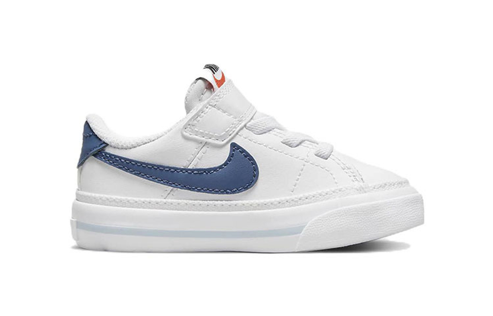 Baby Nike Court Legacy casual non-slip wear-resistant breathable low-top toddler shoes white blue