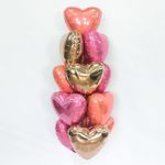 Шар (19"/48 см) Сердце, Розовое Золото 1 шт.