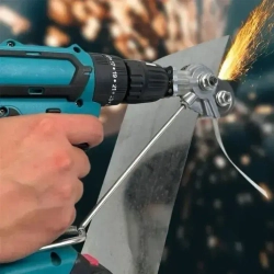 Ножницы строительные на дрель для резки листового металла / Строительные ножницы по металлу