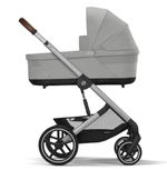Коляска Cybex Balios S Lux SLV complete Aton B2 Steel Grey Base One 4 в 1 Stone Grey с дождевиками