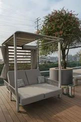 Шатер с лежаками Borromeo, бежевый, светло-серый