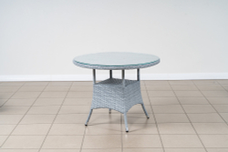 Стол круглый, столешница стекло, коллекция Крит