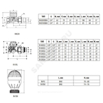 Комплект для бок/п радиатора термостатический R470F-KV жид/нап для однотр Ду 20 Ру10 прямой гайка М30х1,5 8-32oC без преднастройки штуцер без уплотнения Giacomini R470FX064