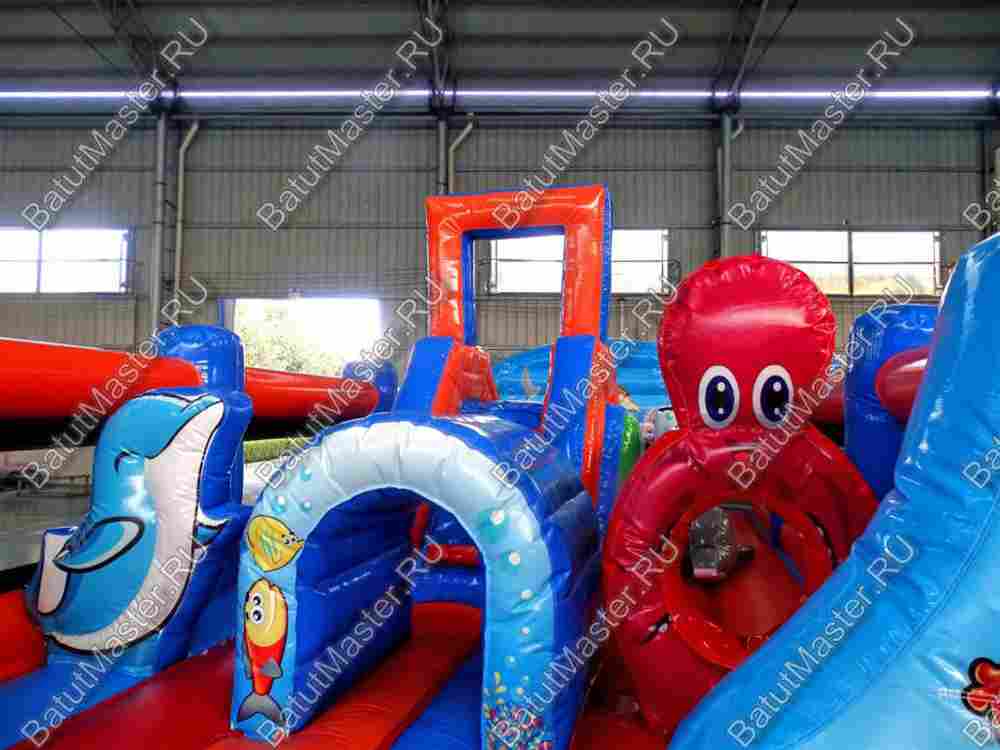 Коммерческий надувной батут "Морские обитатели"