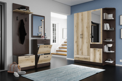 Тумба с вешалкой Денвер, Венге, Дуб Делано