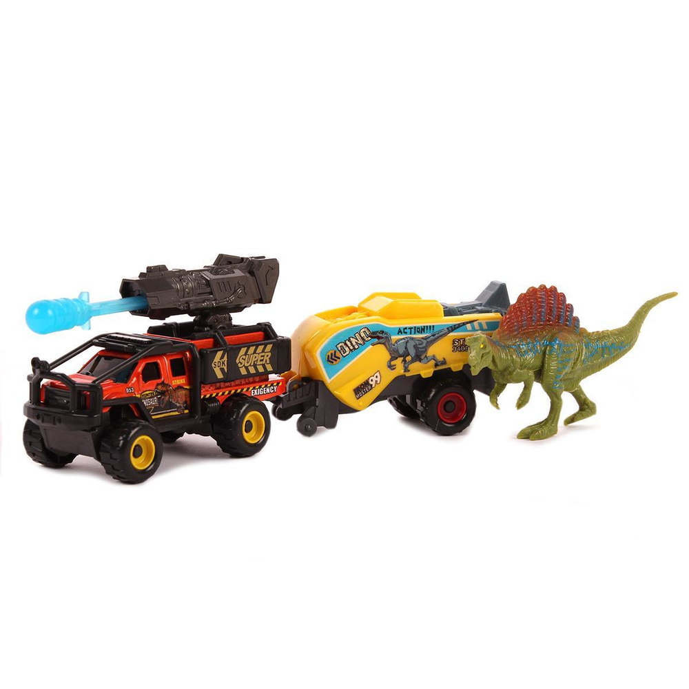 Набор машина с прицепом и динозавром, коробка SQ90888-3B
