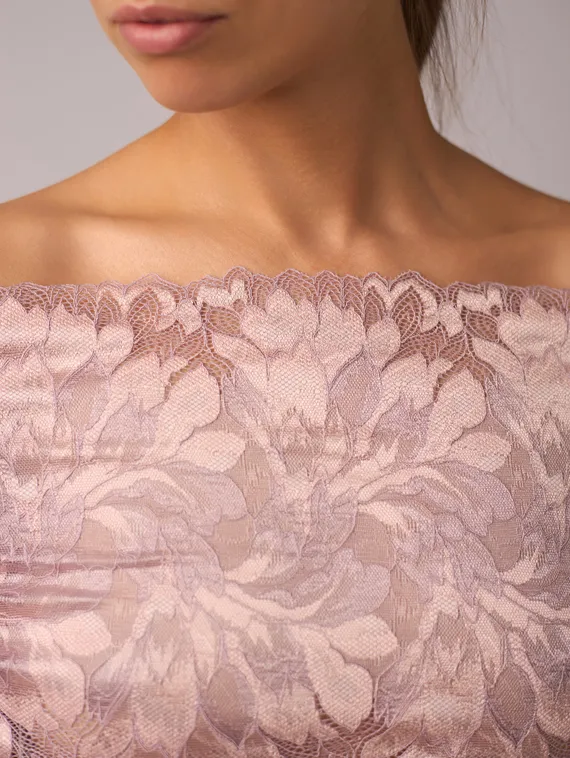 03-77 Кружево эластичное 24 см, морской туман/пудра