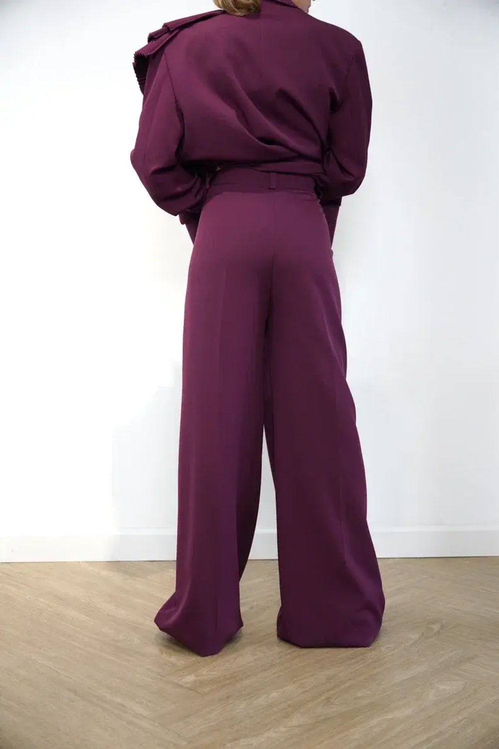 Брюки "Попа сердечком" в баклажане