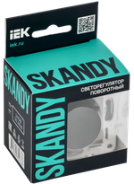 SKANDY Светорегулятор поворотный 600Вт SK-D01N металл никель IEK