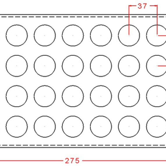 743 | Форма для шоколадных изделий (275*175 мм)