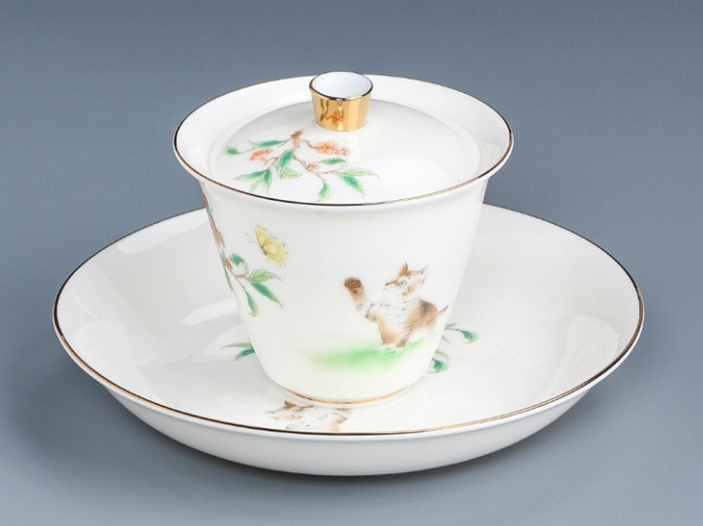 266143 Гайвань ПУШИСТИКИ "Котик" 165мл, глянцевый фарфор