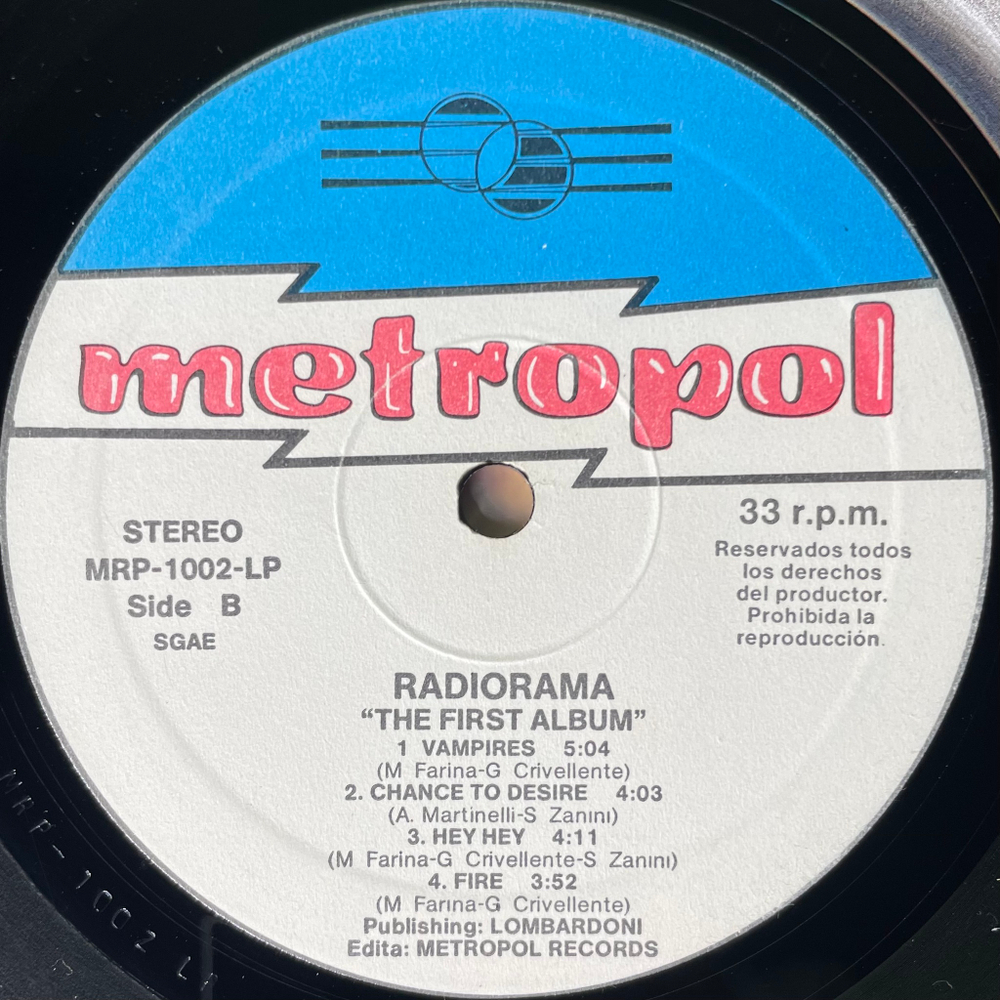 Radiorama ‎– The First Album (Испания 1988г.)