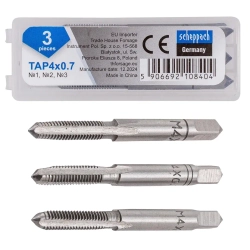 Метчик M4x0,7 (3шт) Scheppach Sch-TAP4x0,7