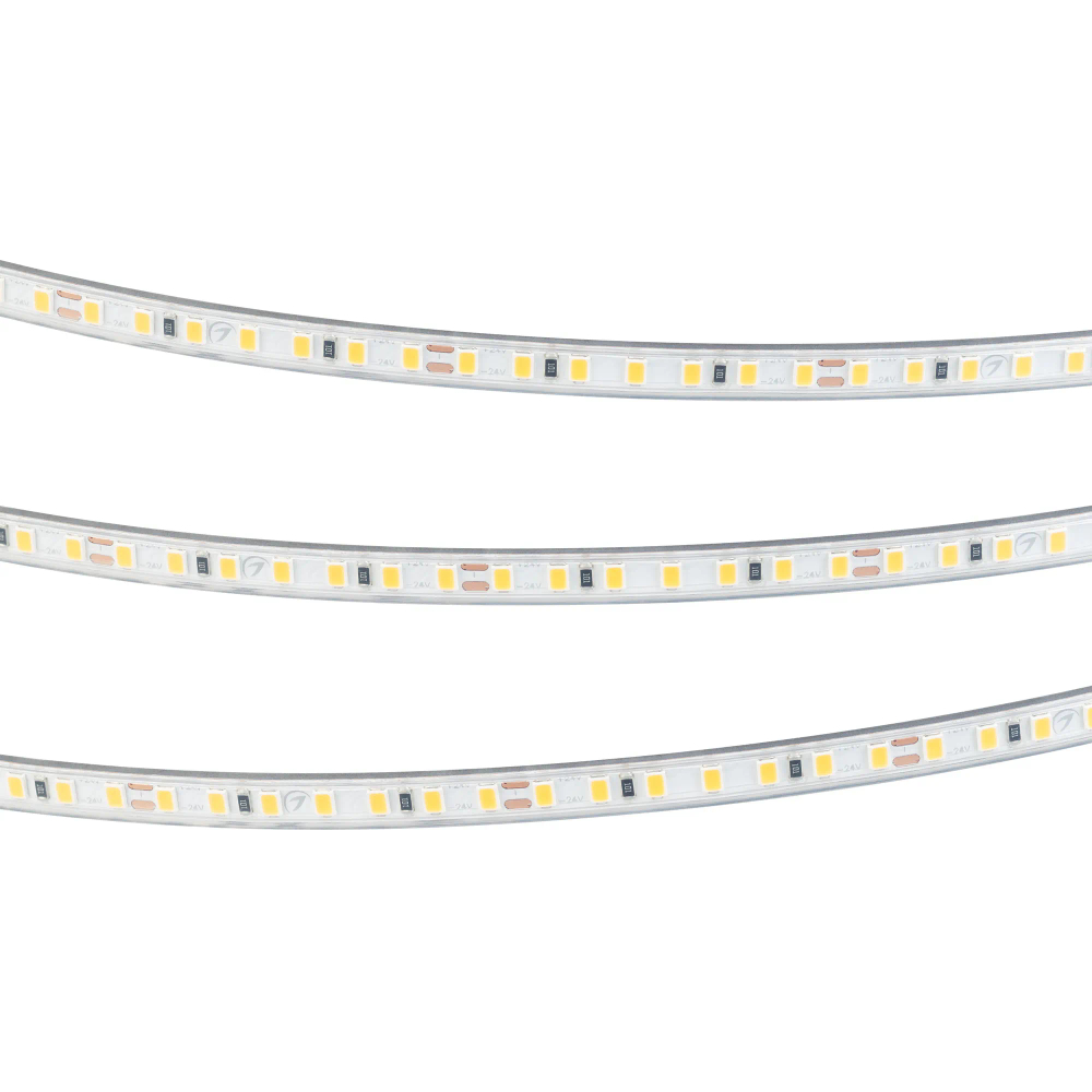 Светодиодная лента герметичная RTW-PS-A140-7mm 24V Warm2400 (10 W/m, IP67, 5m) (Arlight, CRI>90) 058508