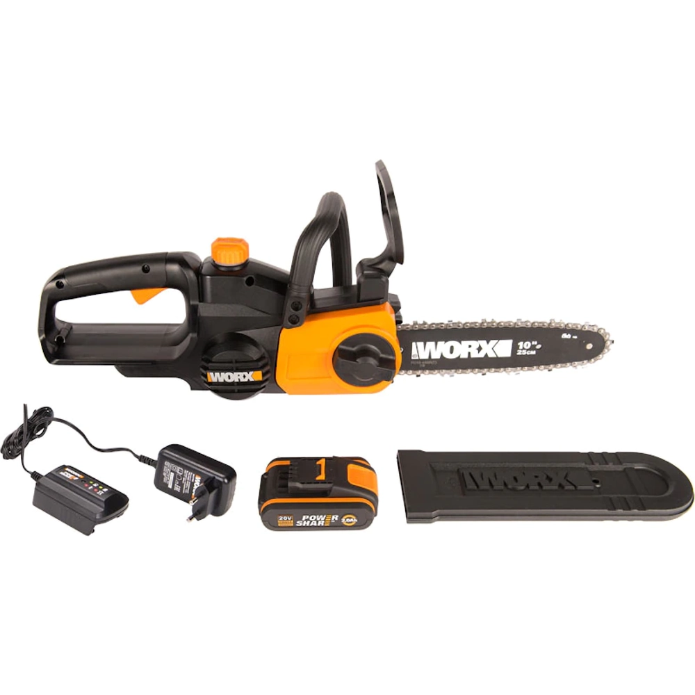 WORX WG322E.1 пила цепная аккумуляторная (1 x 2 Ач, ЗУ)