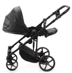 Детская коляска Adamex Zico Deluxe New 2 в 1 ZN-SA02 ЧЕРНАЯ КОЖА