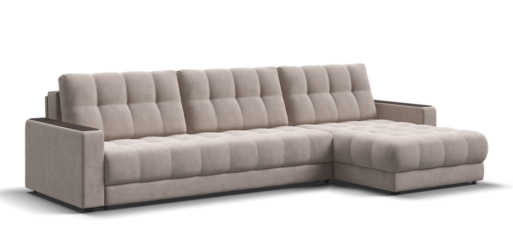 Угловой диван Босс Макс Велюр Монолит латте