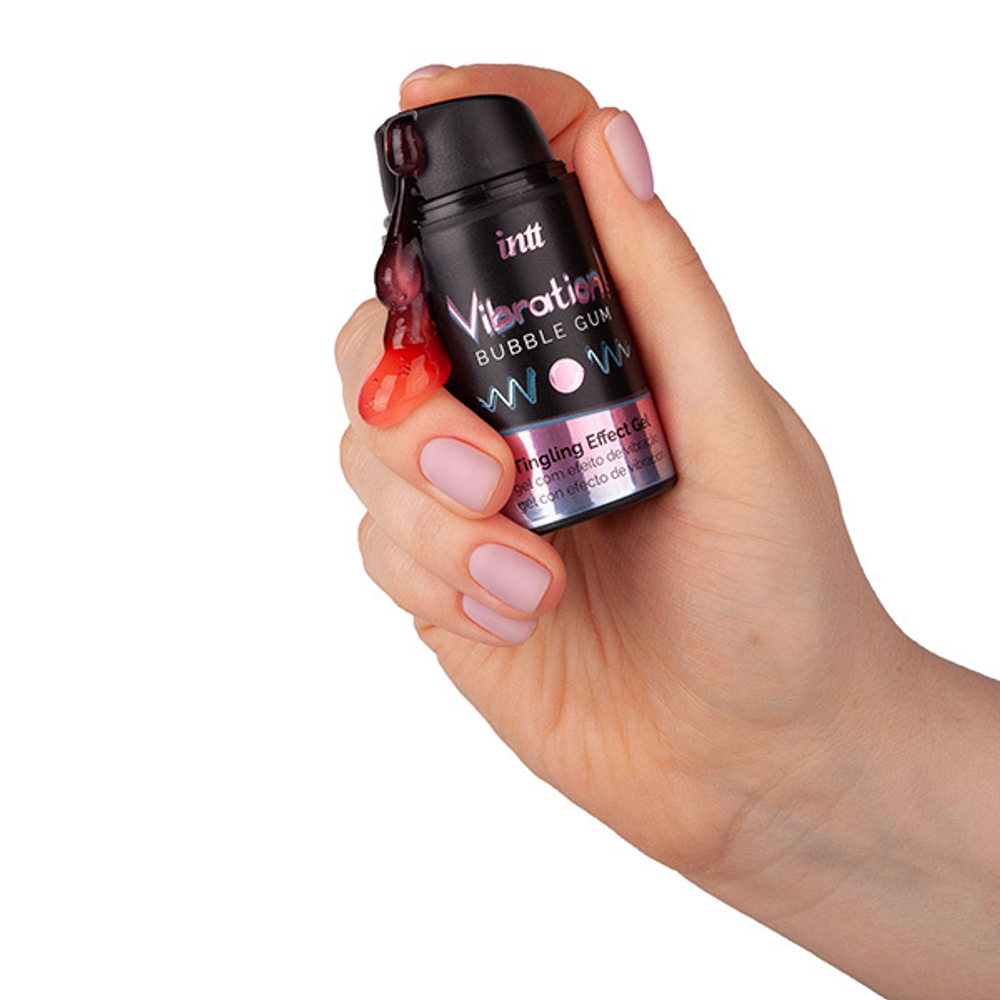 Жидкий интимный гель с эффектом вибрации INTT Vibration! Bubble Gum 15мл