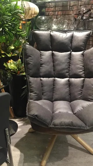 Кресло Hush с двусторонней подушкой, серое