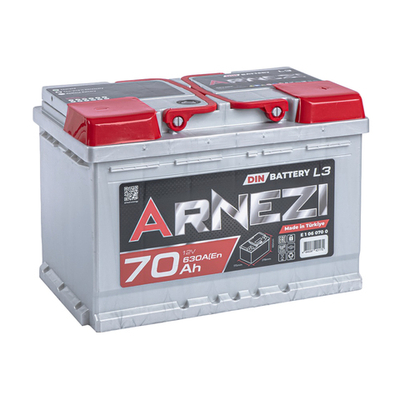Аккумулятор ARNEZI DIN SMF 70 А/ч обратный R+ 278x175x190 L3 EN 630 А