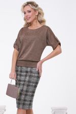 Костюм с юбкой в клетку DStrend (Акция)